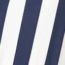 Retro Style Navy Blue & Ivory Stripe Romper