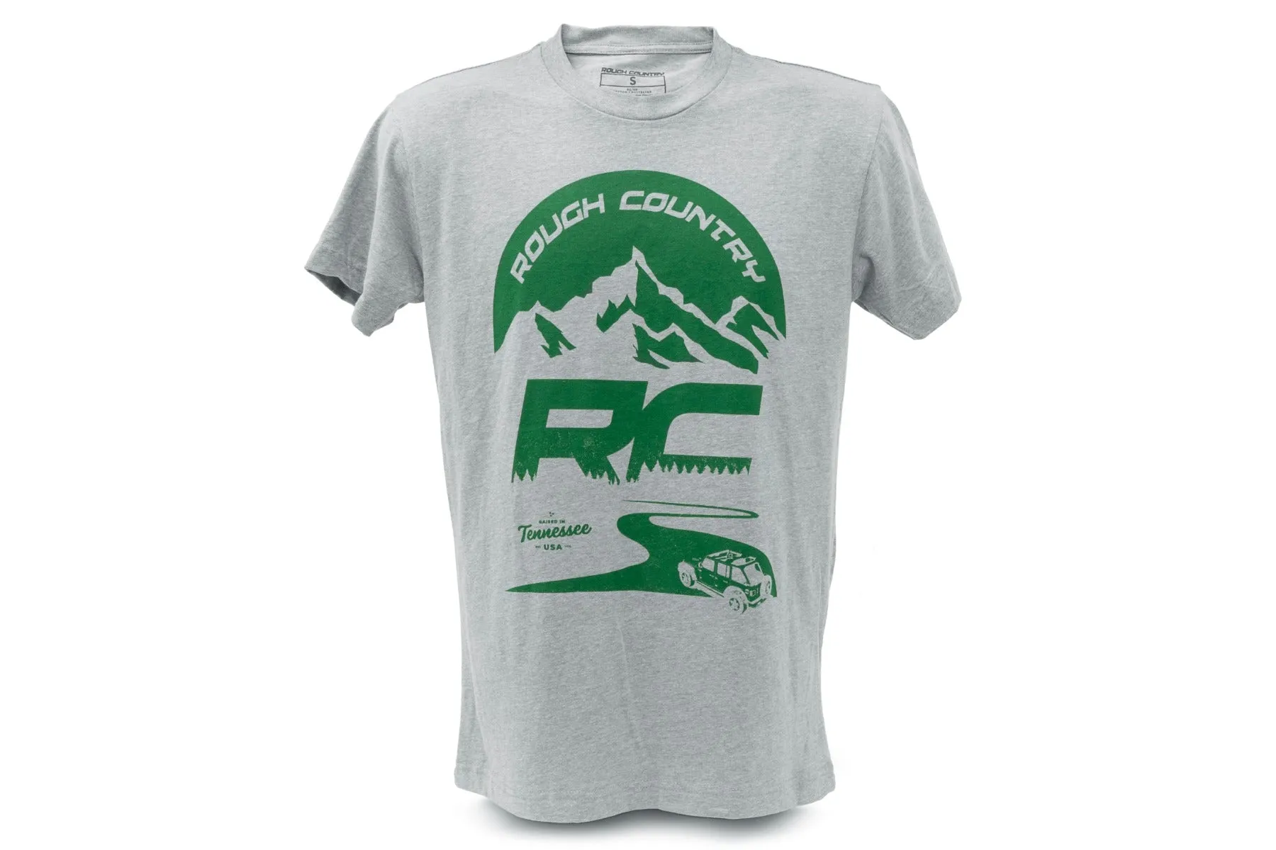 Rough Country T-Shirt - RC Mountains - Gray - SM