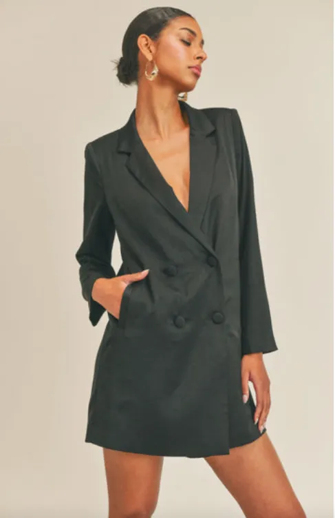 Roxbury Oversized Black Blazer