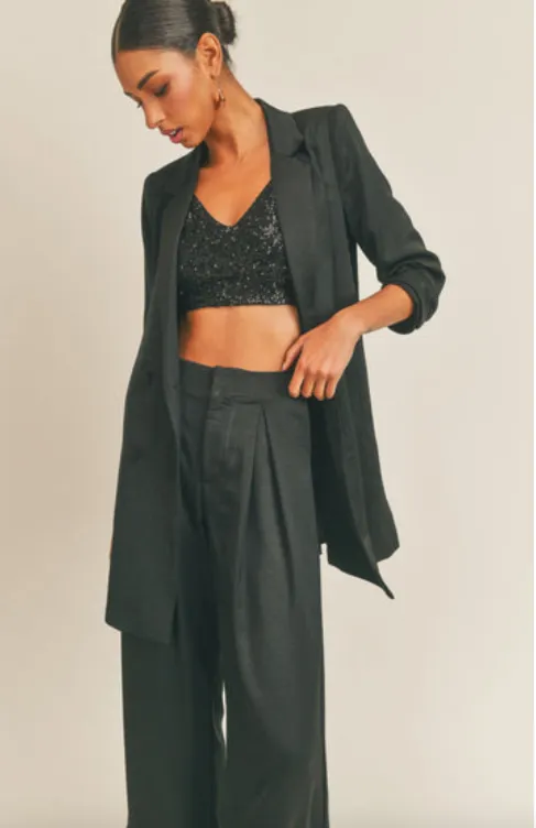 Roxbury Oversized Black Blazer