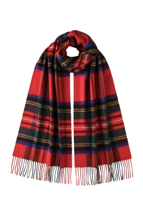 Royal Stewart Tartan Wide Cashmere Scarf