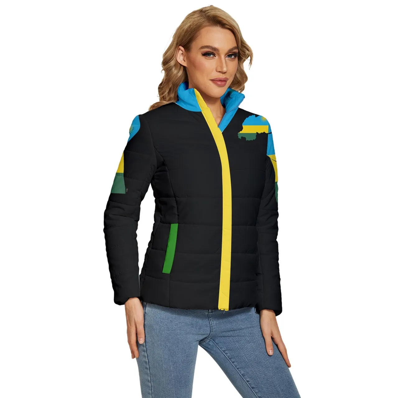 Rwanda Women's Puffer Bubble Jacket Coat