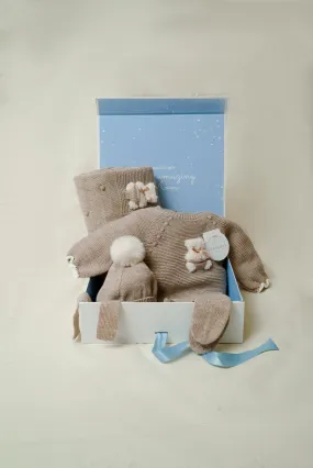 Sand Dream Set - Four Pieces Knitted Outfit for Newborn