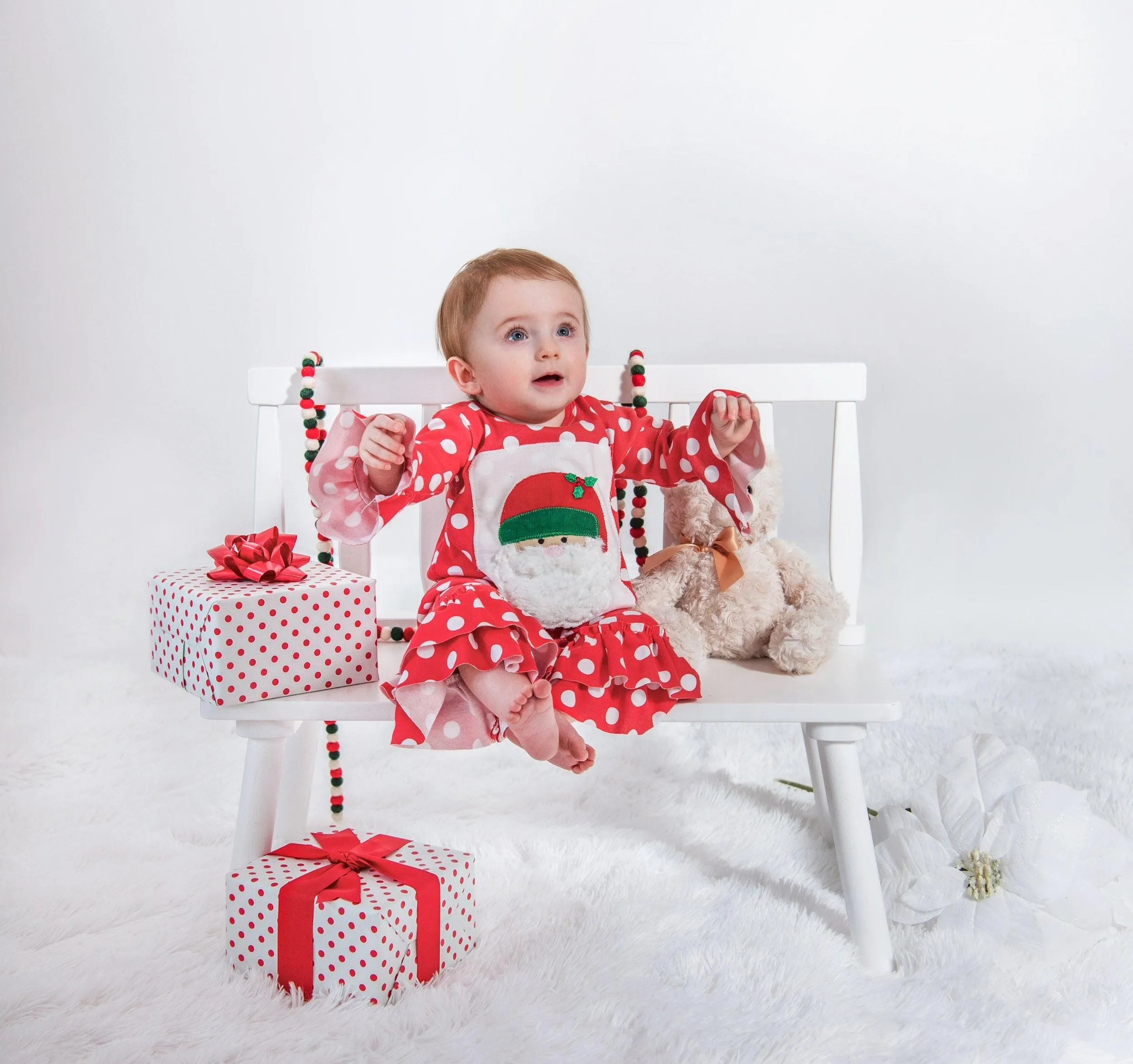 Santa'S Helper Girl Romper