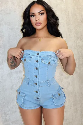 ‘Serenity’ Denim Romper