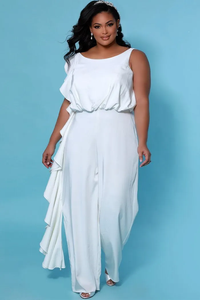 Shania Plus Size Wedding Jumpsuit