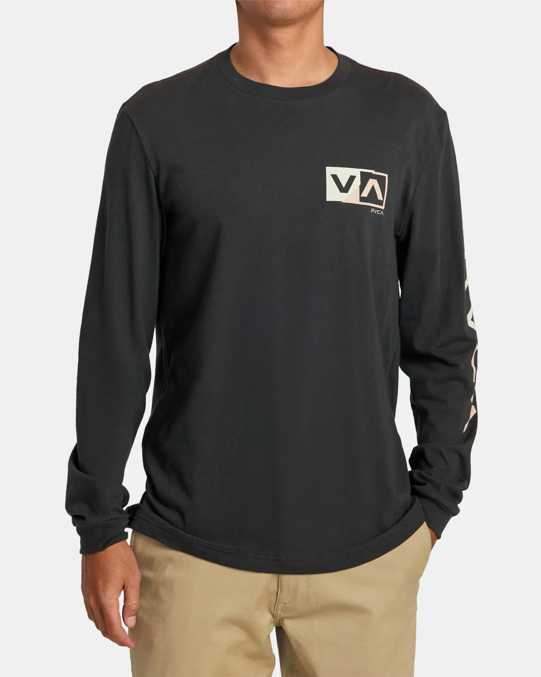 Shifted Long Sleeve Tee - Pirate Black