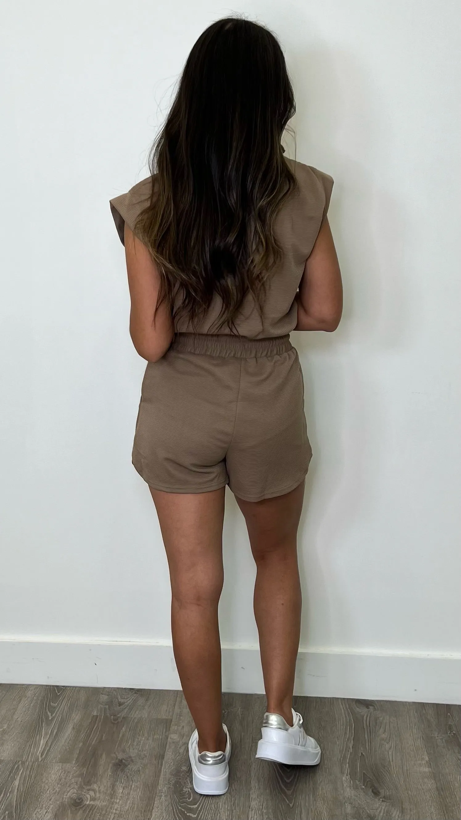 Silvia Mocha Romper