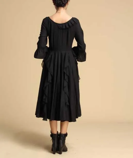 Snow -- Lace bridesmaid dress / Black dress (317)