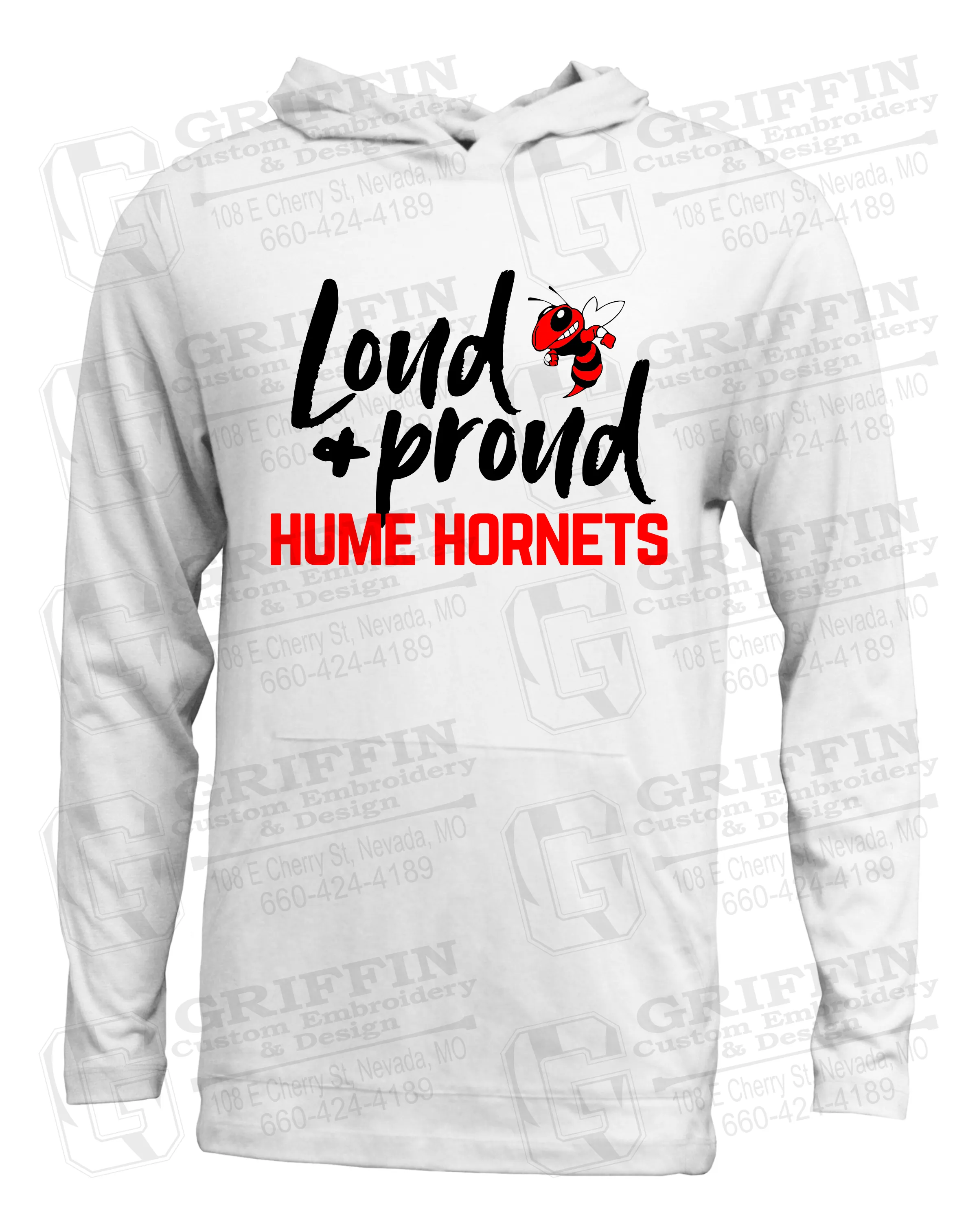 Soft-Tek T-Shirt Hoodie - Hume Hornets 24-B