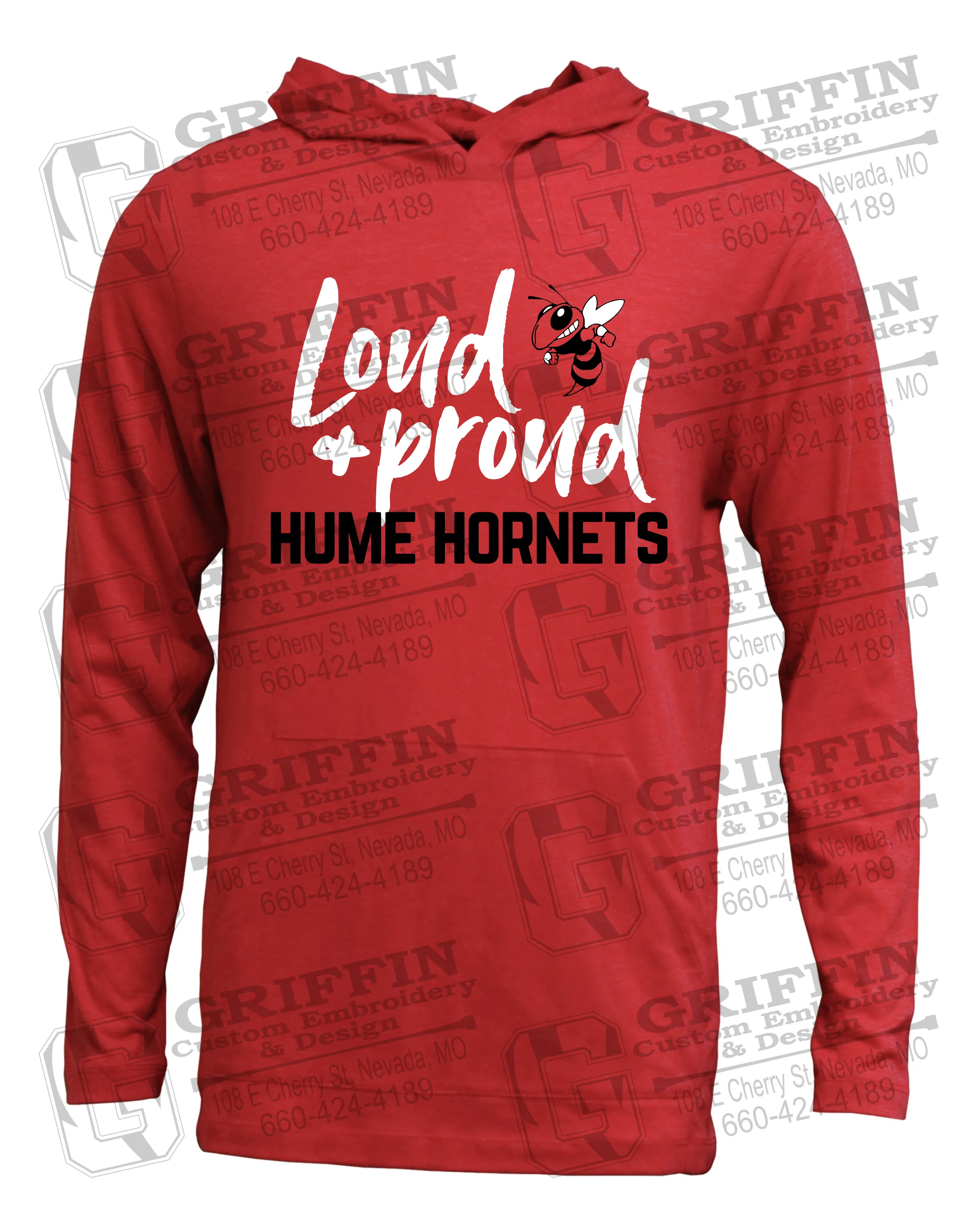 Soft-Tek T-Shirt Hoodie - Hume Hornets 24-B