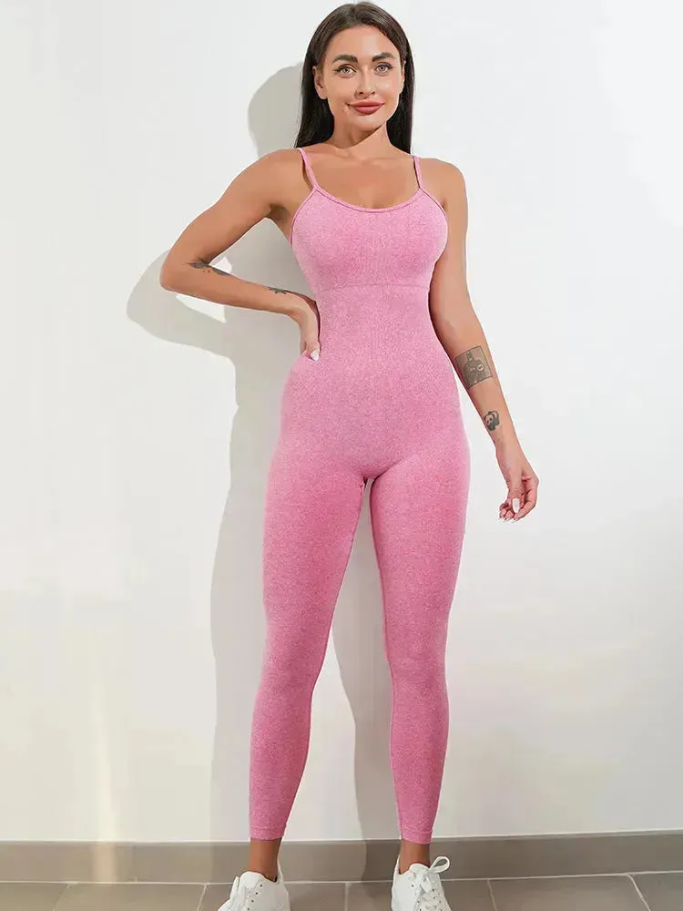 Spaghetti Strap One piece Unitard Bodysuit Jumpsuit