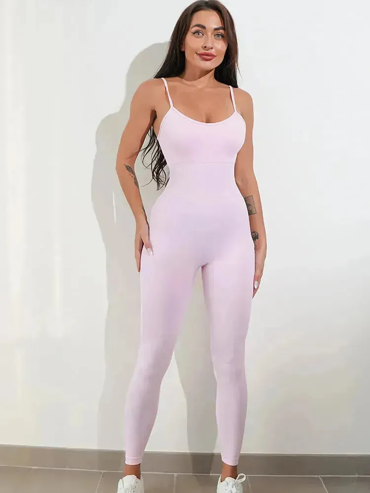 Spaghetti Strap One piece Unitard Bodysuit Jumpsuit