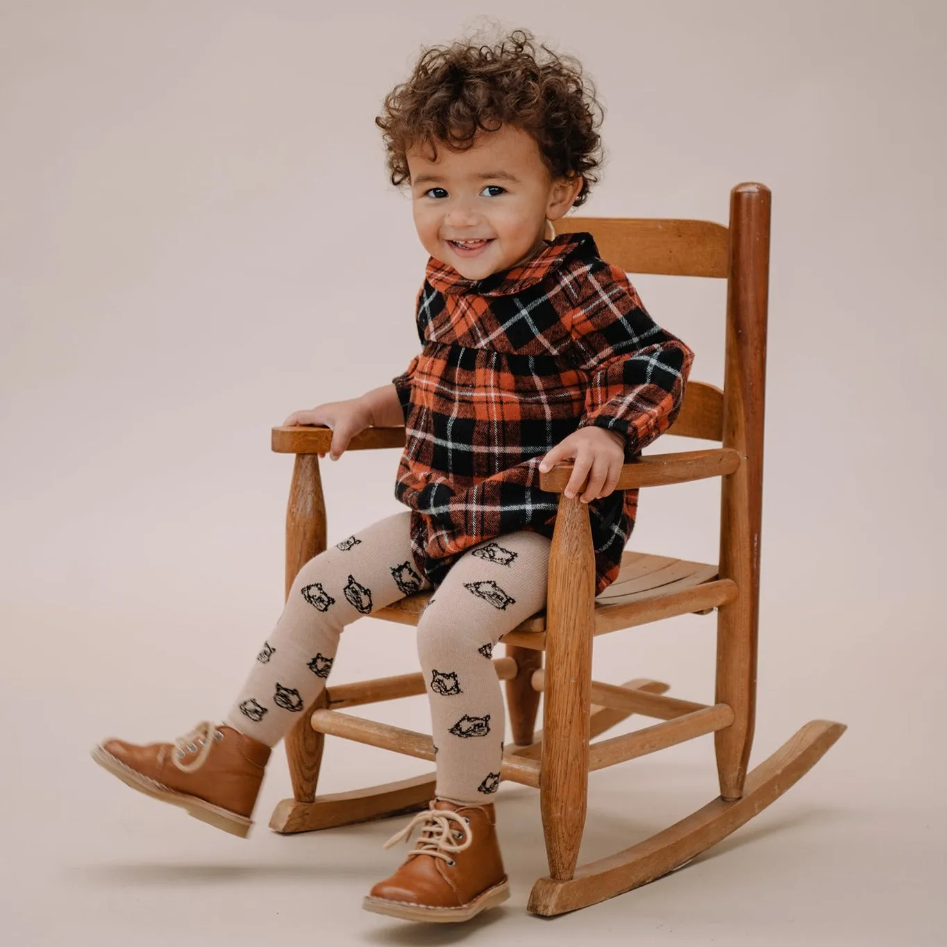 Sproet & Sprout Romper Flannel Check Loose Fit | Barn Red