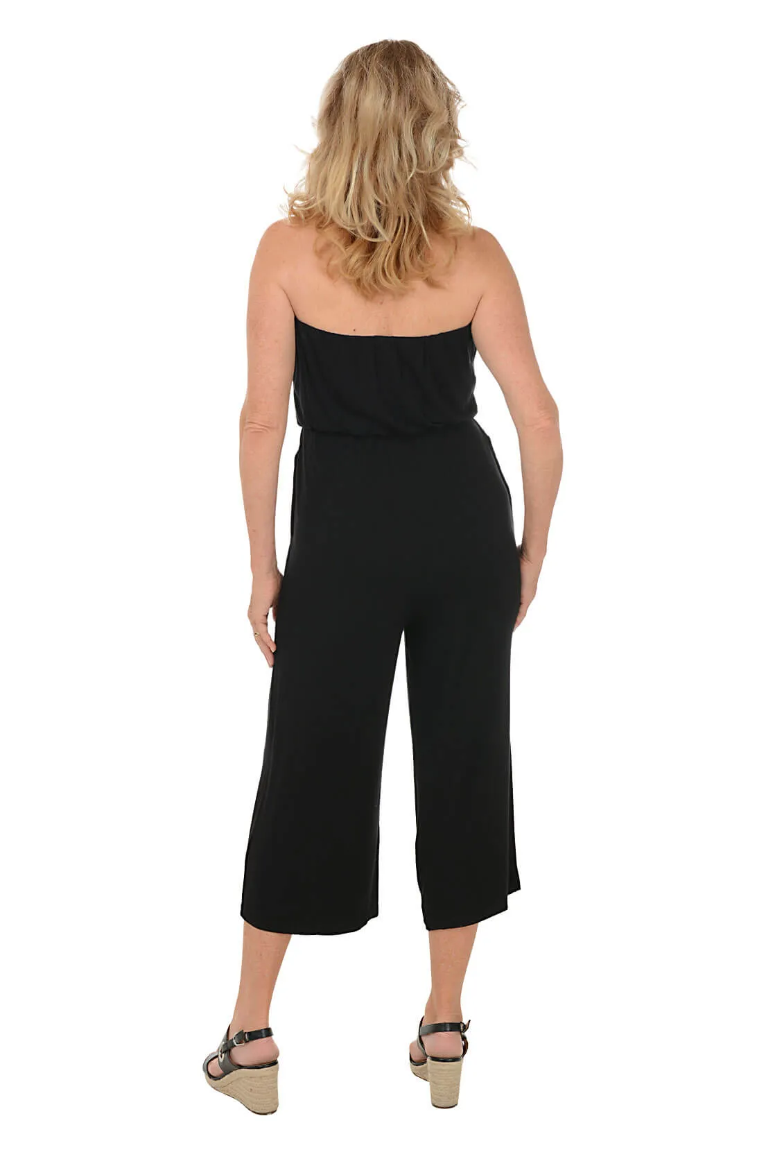 Strapless Wide Leg Jumpsuit