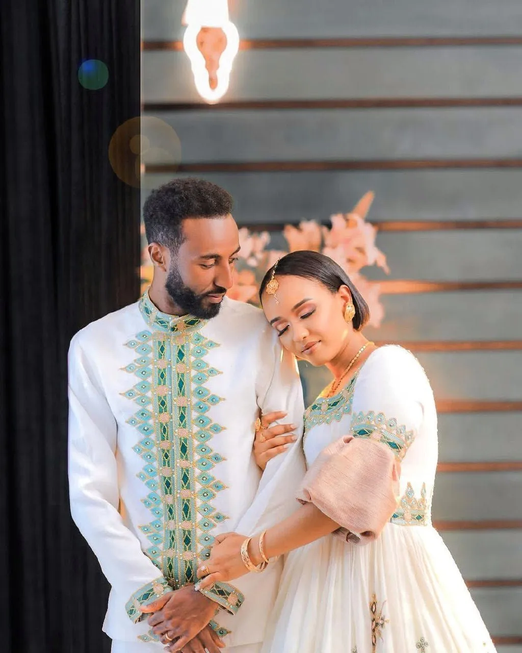 Stunning Wedding Habesha Couples Outfit Modern Ethiopian Wedding Outfit Matching Couples Outfit