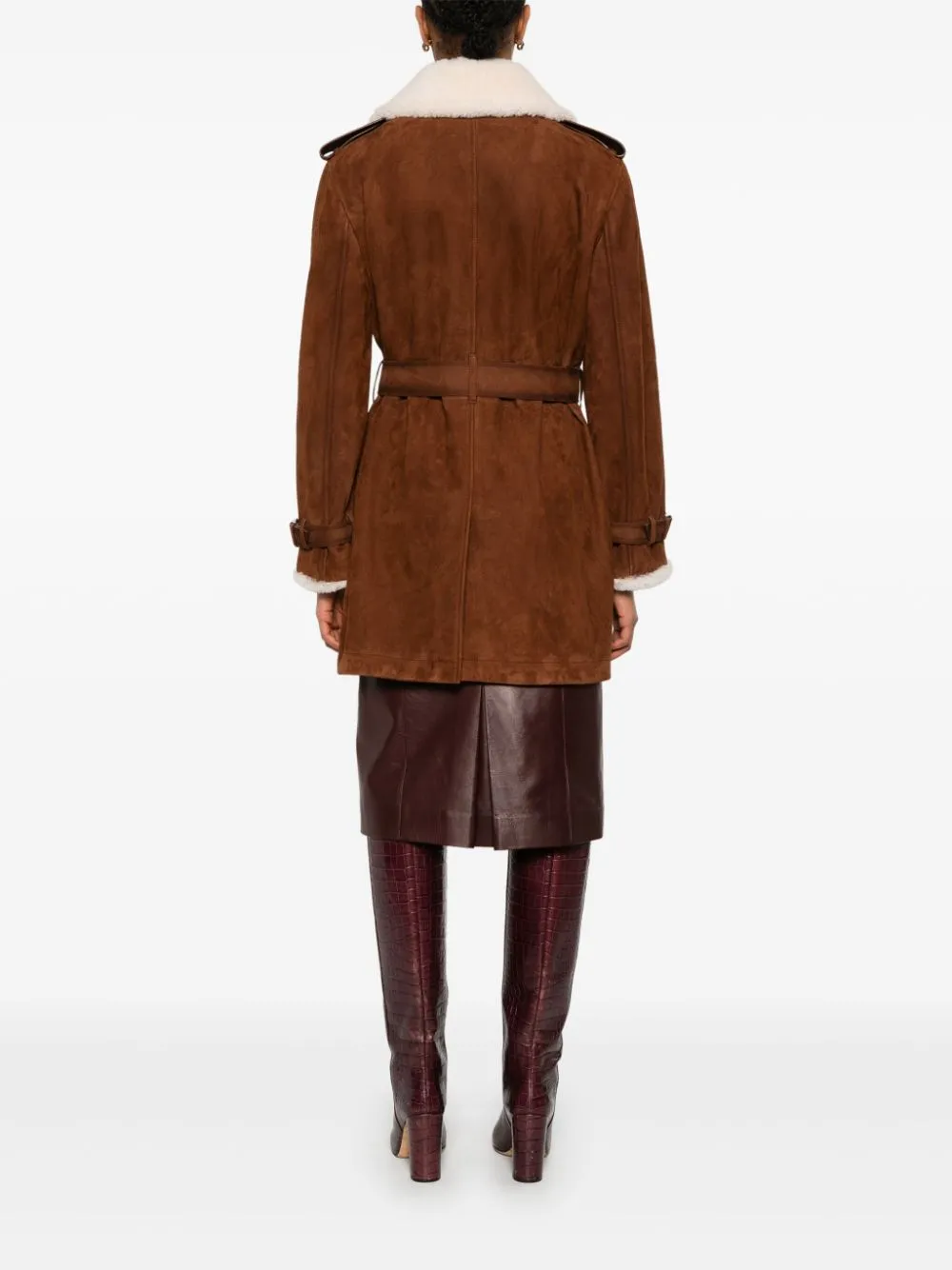 Suede Shearling Coat