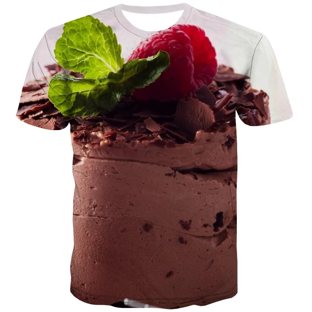 Sweet T shirts Men Gourmet Shirt Print Icecream T-shirts Graphic Colourful Tshirt Printed