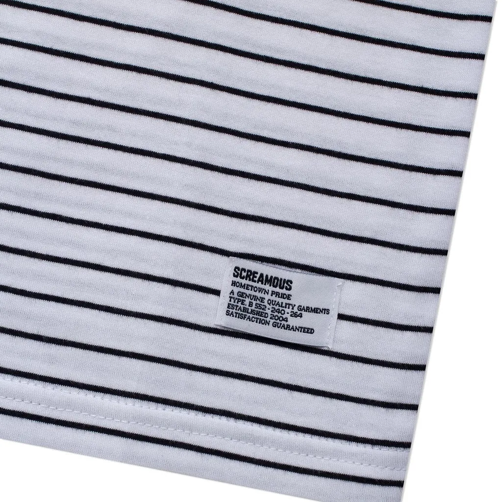 T-Shirt Stripe LUKE BLACK WHITE