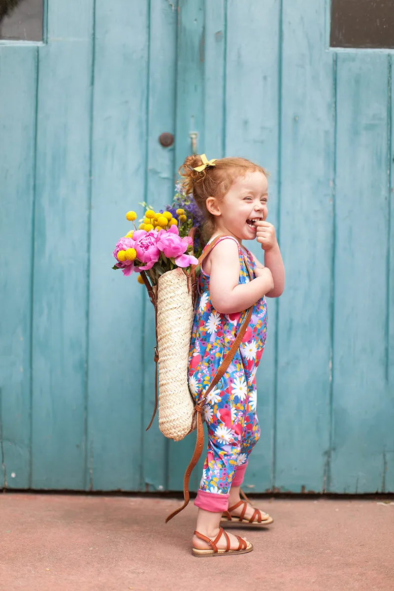 Tank romper in Scandinavian floral