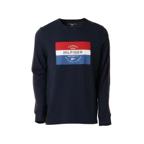 Tommy Hilfiger French Terry Long Sleeve Crew T-Shirt Dark Navy 09T3779 410