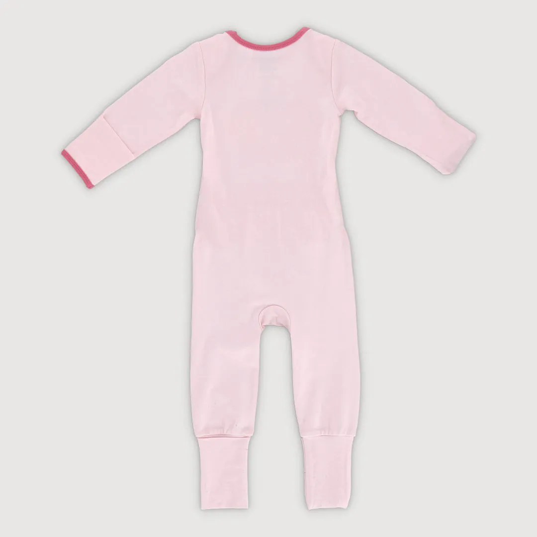 Tropical Land Baby Easywear Romper (Pink)