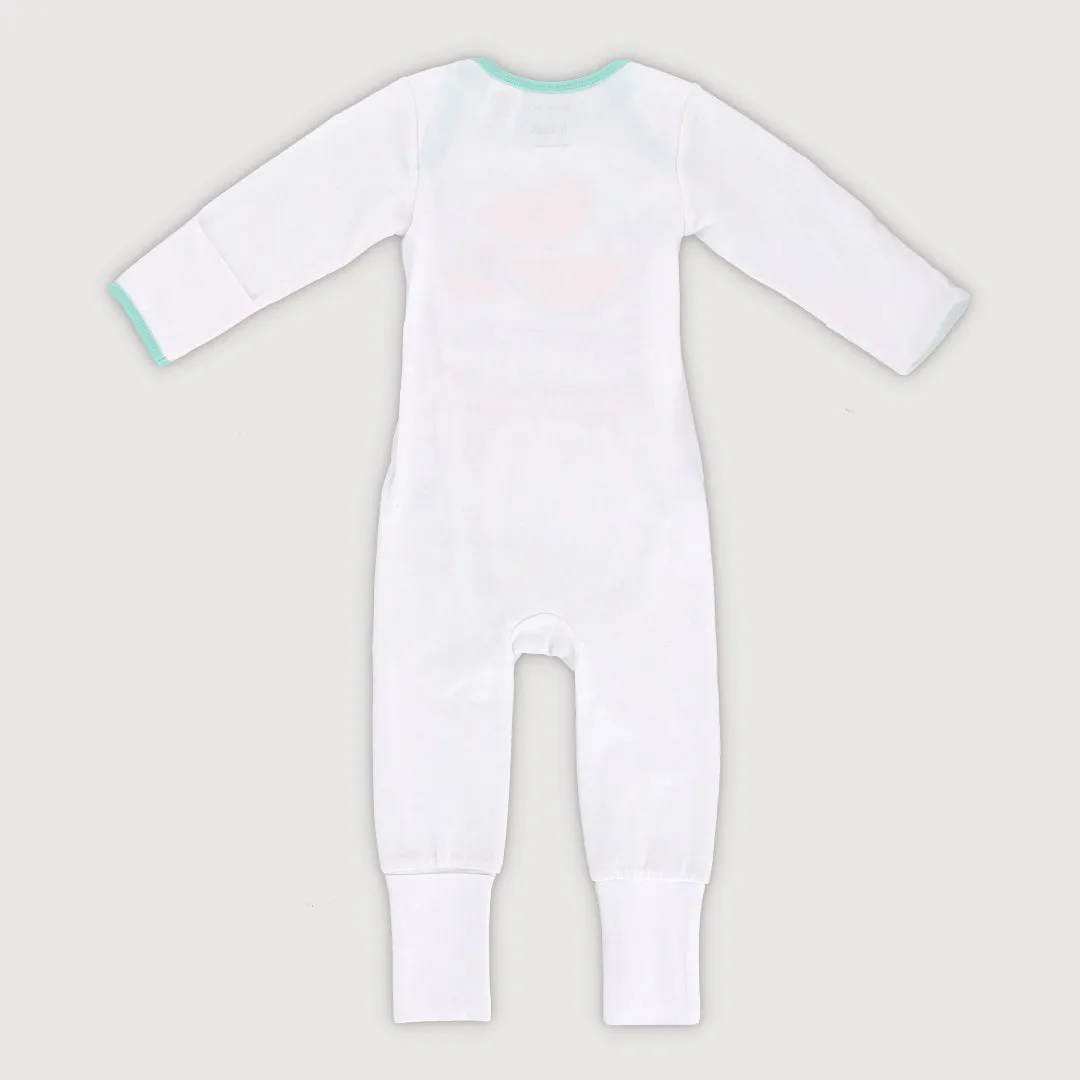 Tropical Land Baby Easywear Romper (White)