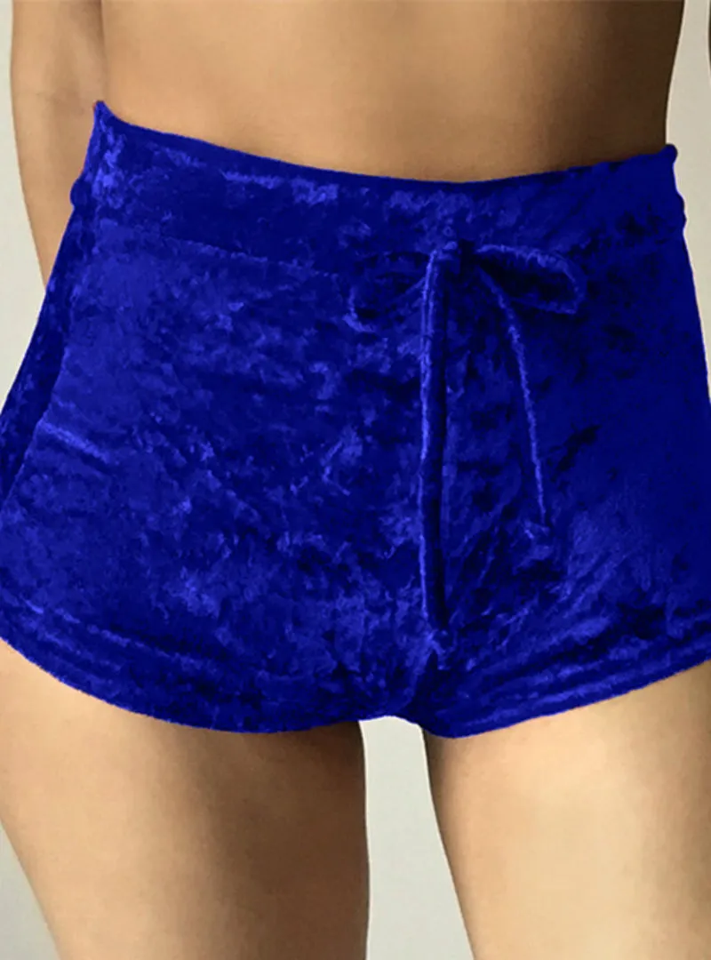 Velvet Shorts Fashion Sexy Bodycon Workout Flannel