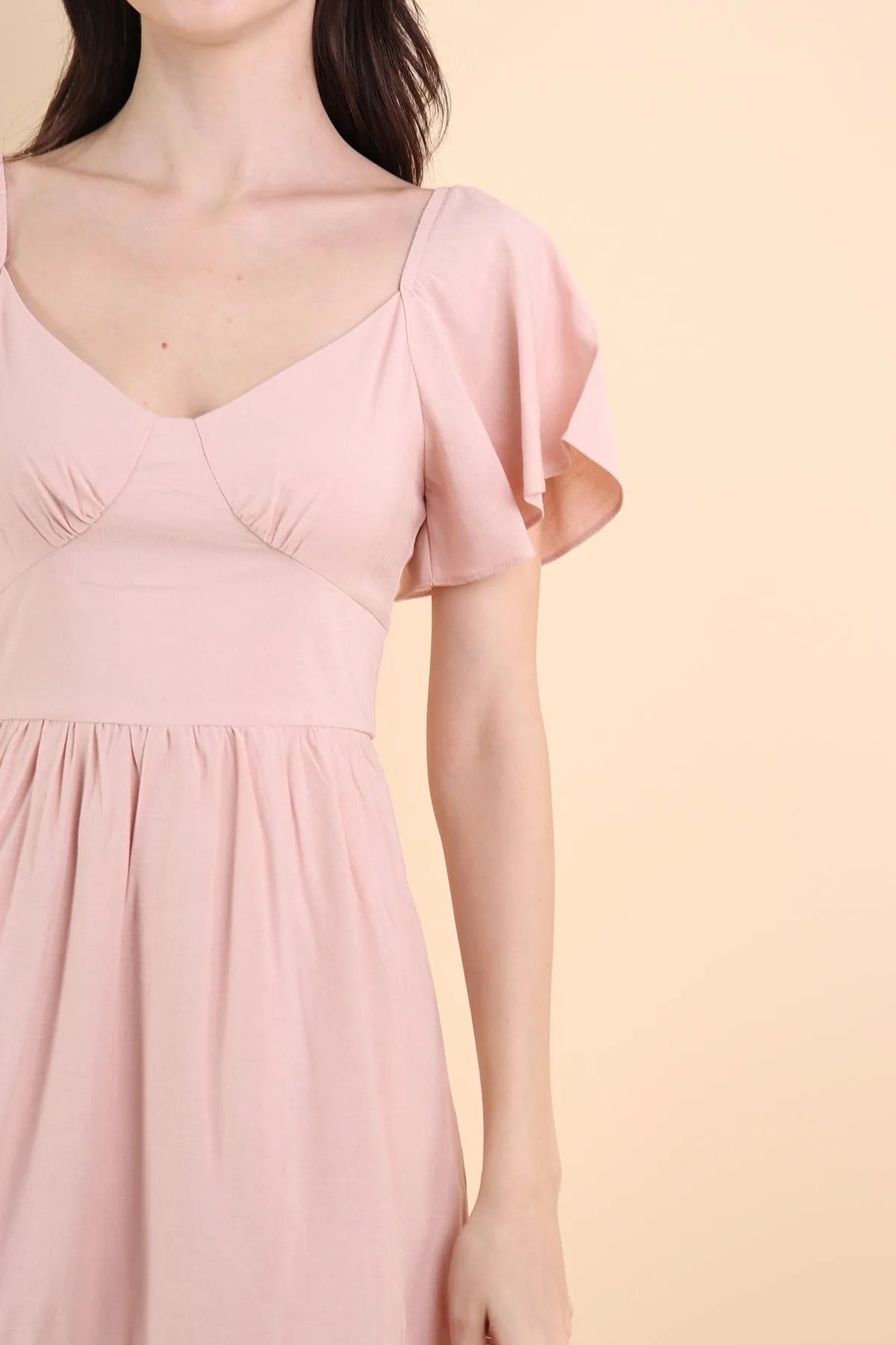 VENETIA ROMPER DRESS IN BLUSH