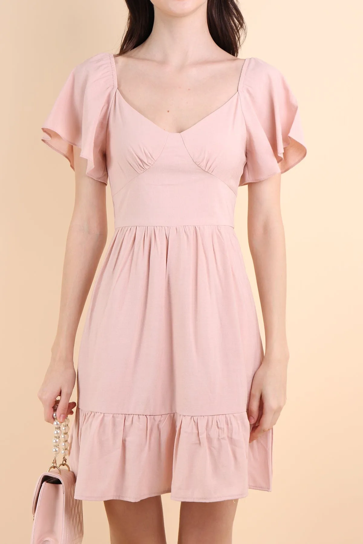 VENETIA ROMPER DRESS IN BLUSH