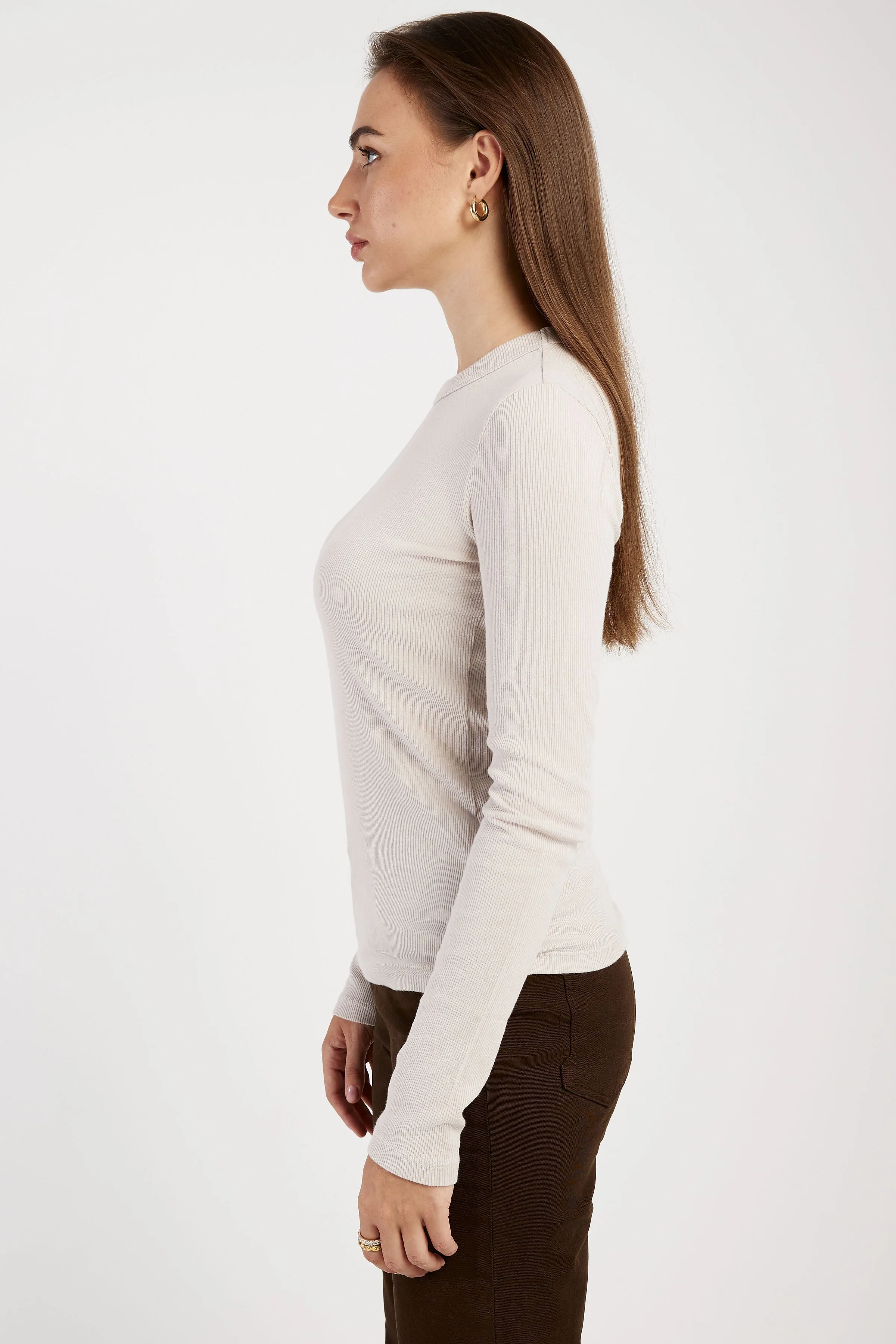 Verona Long Sleeve T-Shirt in Fog