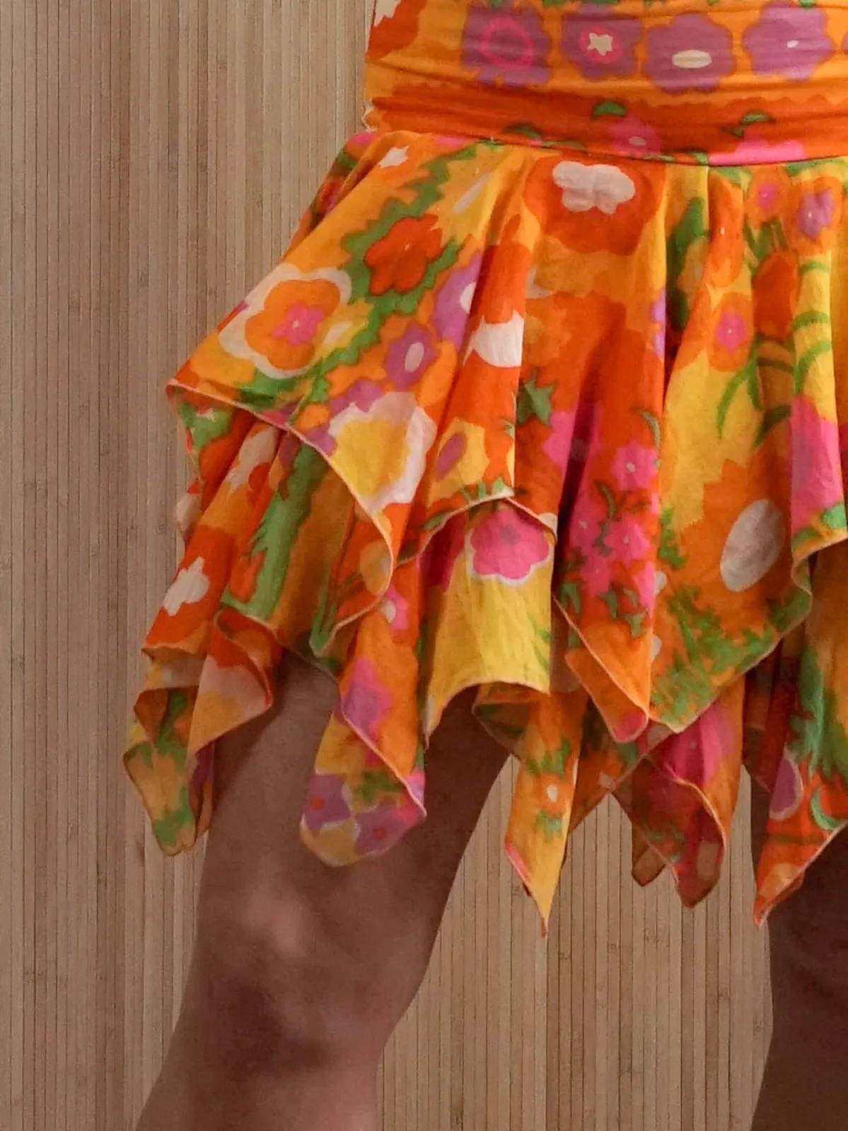 Vintage 60's Day Glo Floral Dress