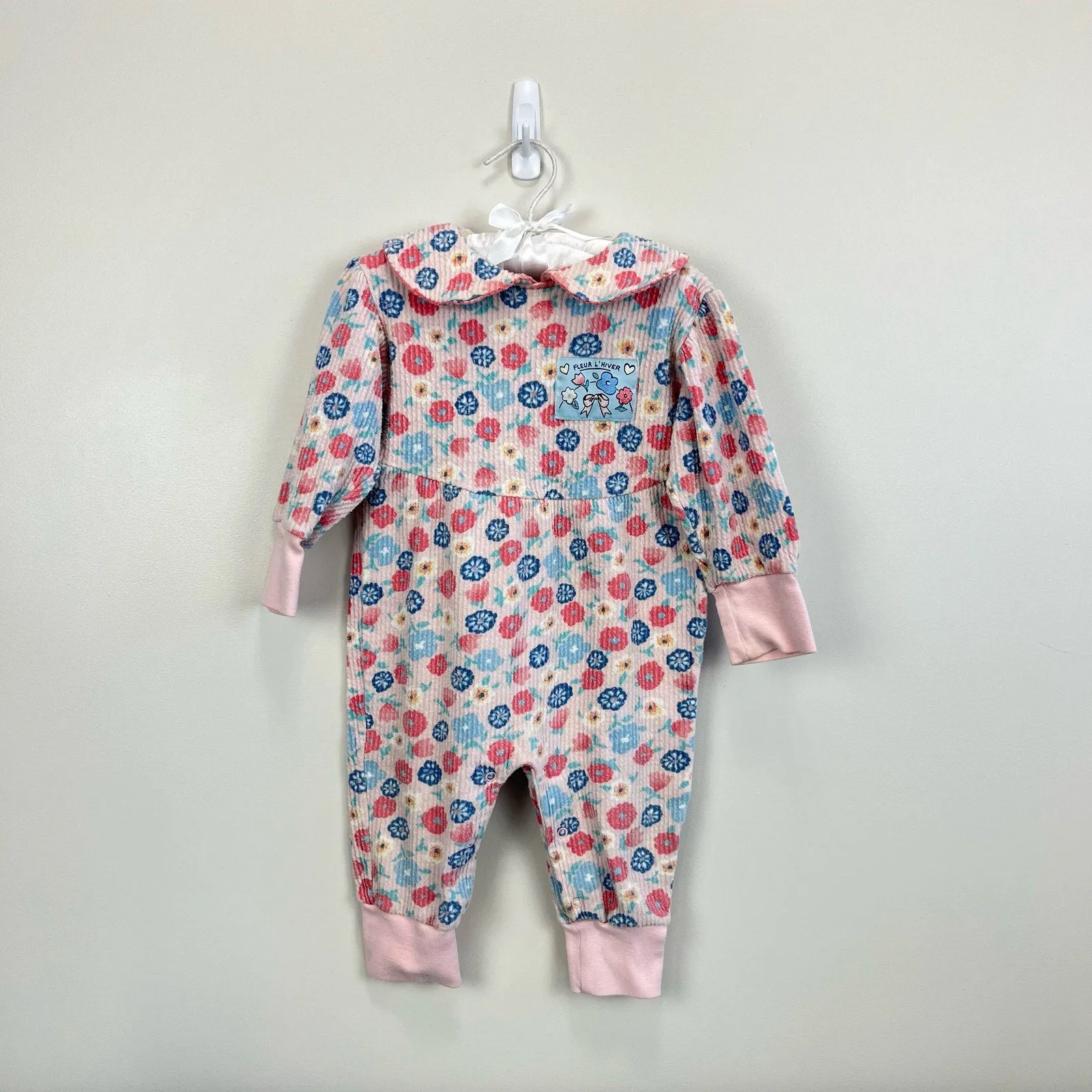 Vintage Cherokee Fleur L'Hiver Flannel Coverall 24 Months