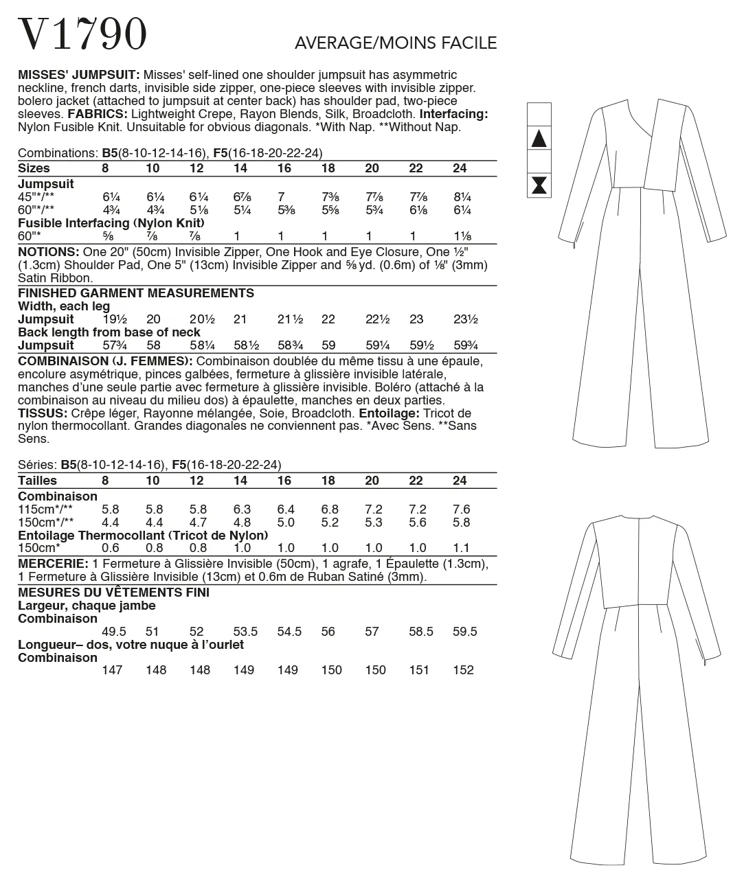 Voguepattern V1790 Misses Jumpsuit