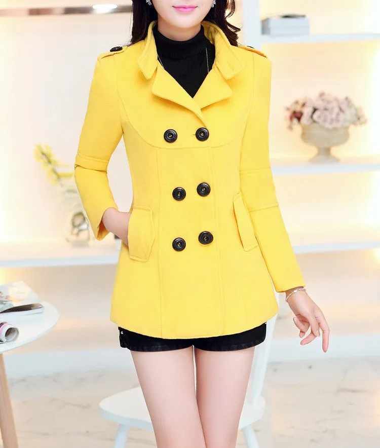 Warm Trench Coat of Cotton for Winter Season