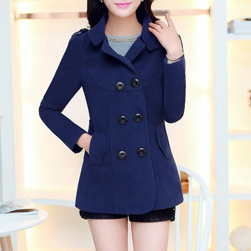 Warm Trench Coat of Cotton for Winter Season