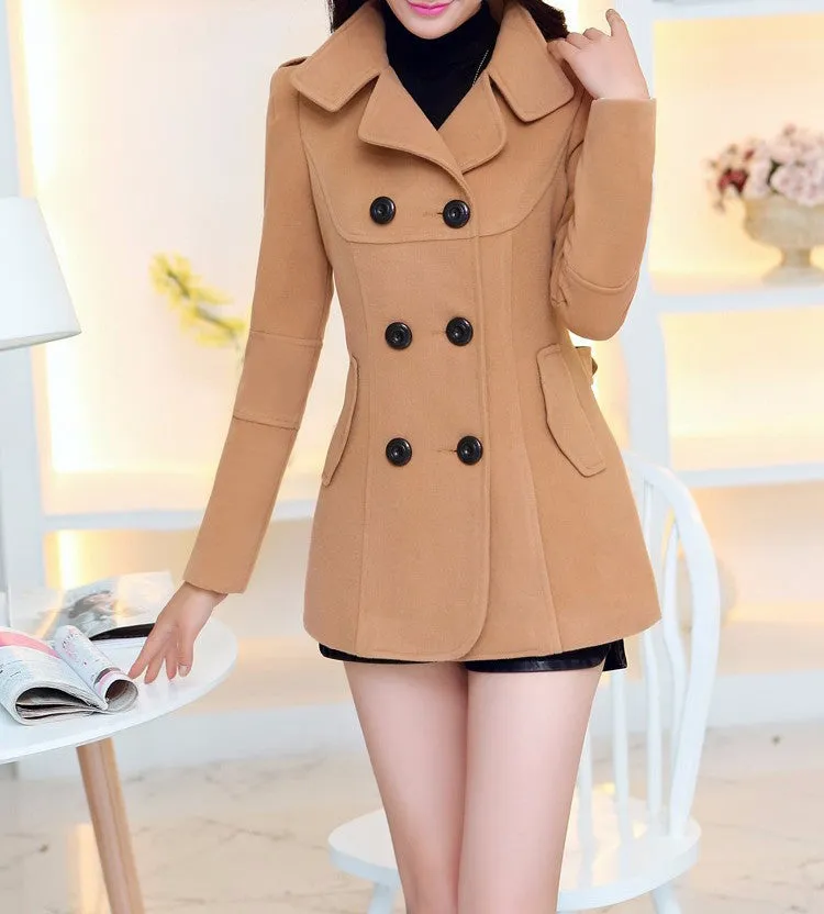 Warm Trench Coat of Cotton for Winter Season