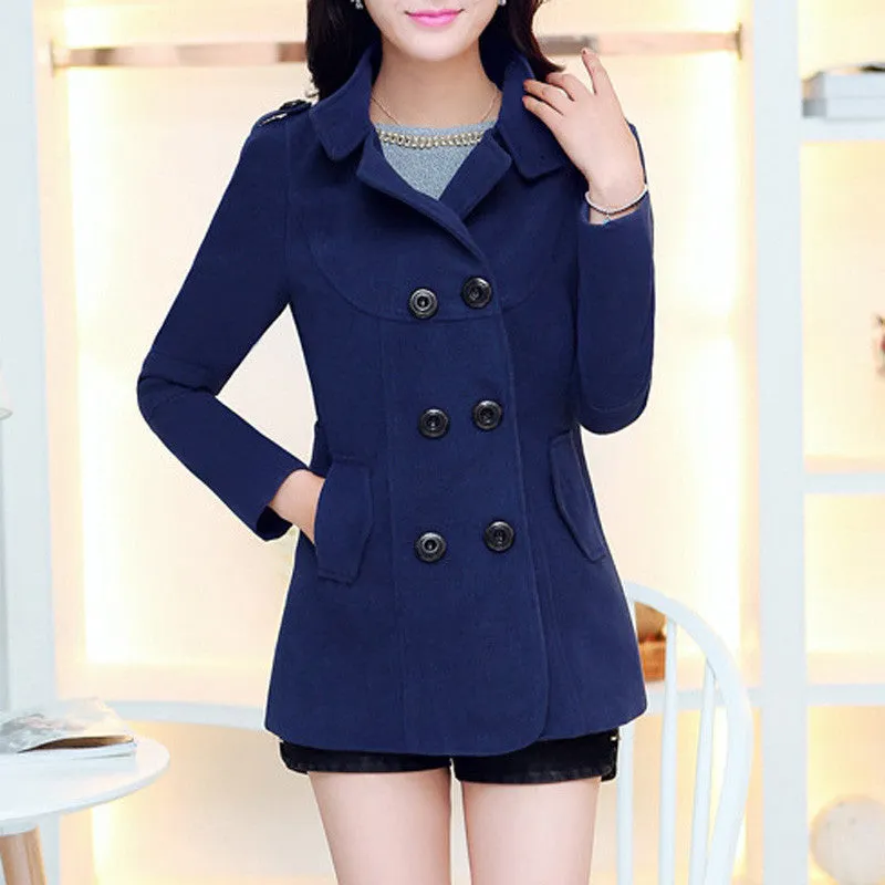 Warm Trench Coat of Cotton for Winter Season