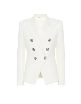 White Cotton Slim Women’s Blazer