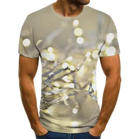 white light shirt Casual shirt 3D festival men Christmas Cool art costume