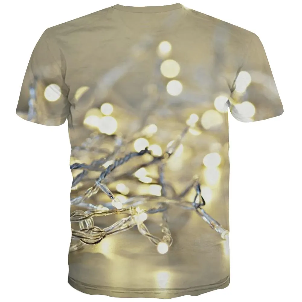 white light shirt Casual shirt 3D festival men Christmas Cool art costume