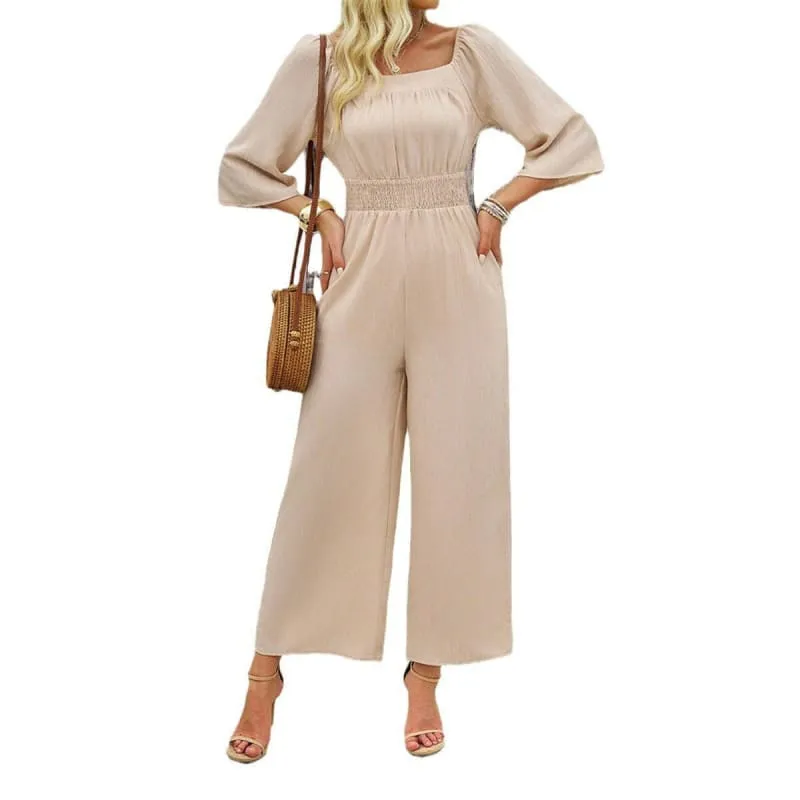 Wide Leg Jumpsuit for Summer Casual Short Sleeve Vibes