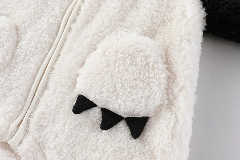 Winter Plush Animal Insulation Cotton-padded baby rompers