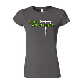 Woman T-Shirt Grey Shift Happens