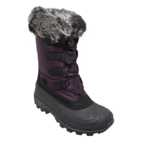 Women's Nylon Winter Purple Leather Boots