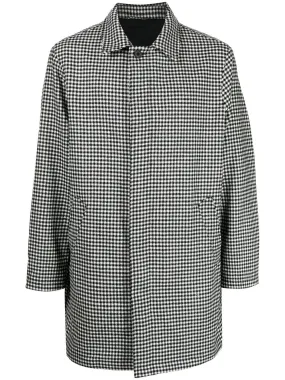 Wool Dogtooth Pattern Coat