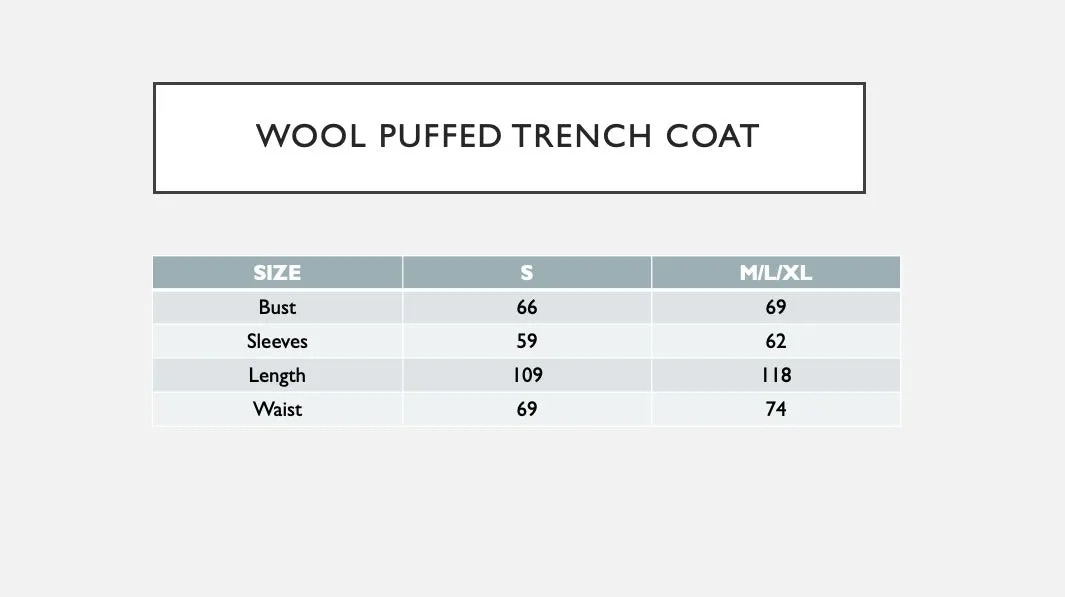 Wool Puffed Trench Coat