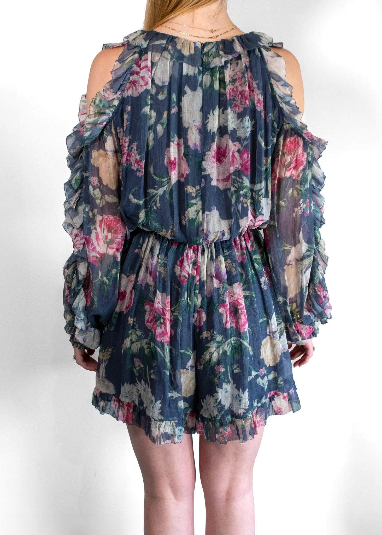 Zimmermann Silk Floral Print Romper