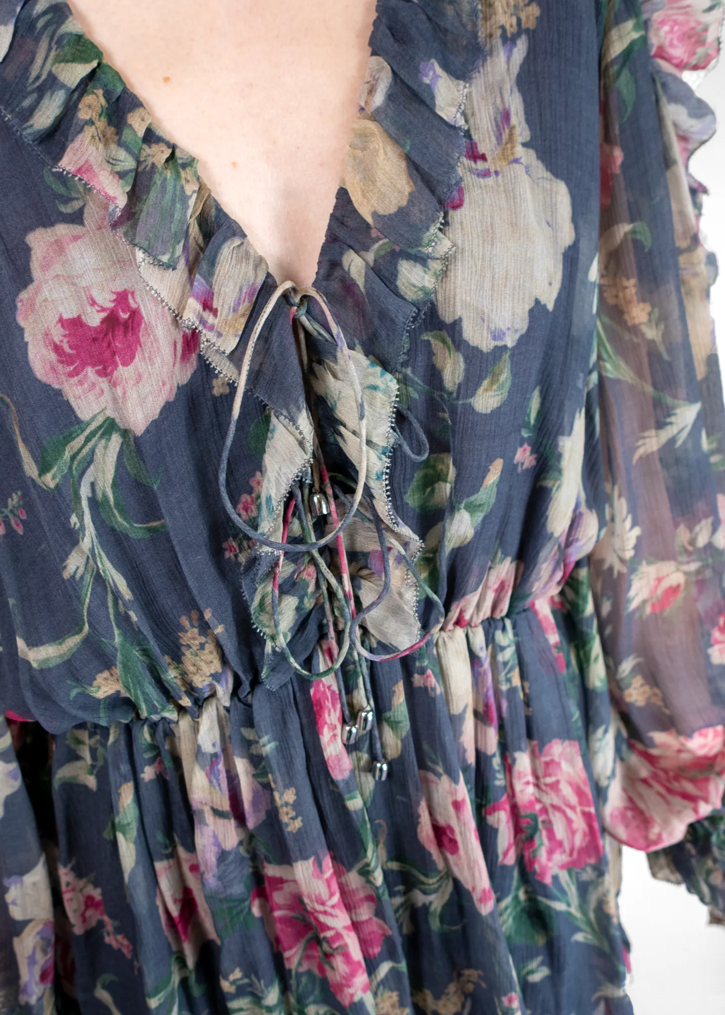 Zimmermann Silk Floral Print Romper